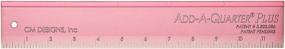 img 1 attached to 📏 Накладная квартальная линейка CM Designs Plus Pink 12 дюймов PlusPk