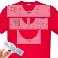3pcs t-shirt alignment ruler: perfect heat press vinyl placement guide for men and women (10''5'', 16''5'', 18''5'') logo
