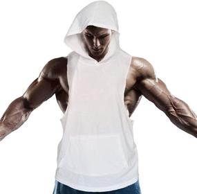 img 4 attached to GZXISI Bodybuilding Stringer Sleeveless Unprinted2 Men's Clothing