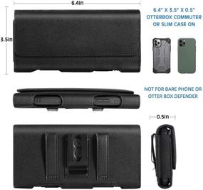 img 1 attached to 📱 BECPLT iPhone 12 Pro Max Holster: Nylon Pouch Belt Clip Case and Loops Holder Cover for Apple iPhone 13 Pro Max, iPhone Xs Max, iPhone 11 Pro Max, and More - Black