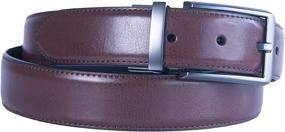 img 3 attached to BLUESEAGULL Reversible Leather Classic Cauasal Men's Accessories