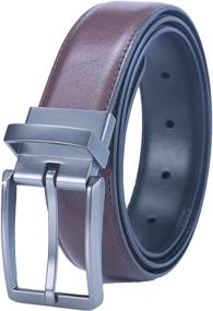 img 4 attached to BLUESEAGULL Reversible Leather Classic Cauasal Men's Accessories