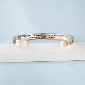 img 3 attached to Inspirational Stainless-Steel Bracelet for Daughters - Girls' Jewelry