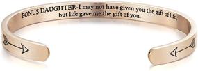 img 4 attached to Inspirational Stainless-Steel Bracelet for Daughters - Girls' Jewelry