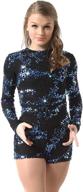 👗 women's & girls' sequin stretch lace biketard unitard leotard for dance логотип