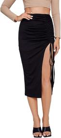 img 2 attached to 👗 SheIn Ladies' Stylish Split Skirt – Trendy Women's Clothing for Skirts