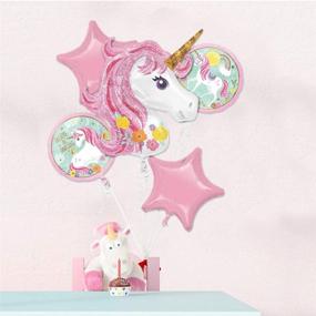 img 2 attached to 🦄 40-Inch Unicorn Balloons for Birthday Party Decorations – Pink Unicorn Theme Party Supplies including Unicorn Balloon, globos de unicornio Decor, Pink Birthday Backdrop