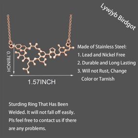 img 3 attached to Lywjyb Birdgot Molecule Necklace Chemistry