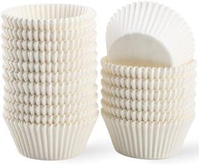 img 4 attached to 🧁 Caperci Standard White Cupcake Liners - 500 Count, Odor-Free, Food Grade & Grease-Proof Baking Cups Paper