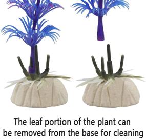 img 2 attached to 15 Pack of MyLifeUNIT Artificial Aquarium Plants for Decorations in Small Fish Tanks