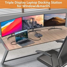 img 3 attached to 13-in-1 Laptop Docking Station Dual Monitor for M1 MacBook Pro/Air & USB C Windows Laptops - USB C Dock with 60W Power Supply, 2 HDMI, VGA, 2 USB-C, 4 USB 3.0 (5 Gbps), RJ 45, SD/TF, 3.5mm Audio in/Out