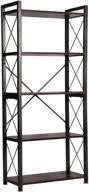 📚 lavievert 5 tier bookshelf: vintage bookcase storage rack for home, office, garage, kitchen, living room logo