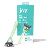 🪒 joyful teal razor with 2 teal cartridges logo