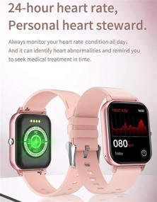 img 3 attached to Smart Watch For Android IOS Phones Fitness Tracker With Blood Pressure Bluetooth Call Smartwatch Heart Rate Monitor Sleep Tracker Pedometer Information Reminder Smart Watch For Women Men