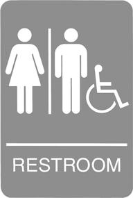 img 1 attached to ♿️ Enhanced Accessibility: Headline Sign 5222 ADA Wheelchair Accessible Restroom Sign with Tactile Graphic