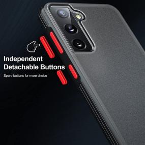 img 1 attached to 📱 Ykooe Armor Series Case for Samsung Galaxy S21: Anti-Fingerprint Translucent Matte, Drop Resistance Protection - Black