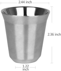 img 2 attached to ☕ Stainless Steel Espresso Cups - 80ml Capacity