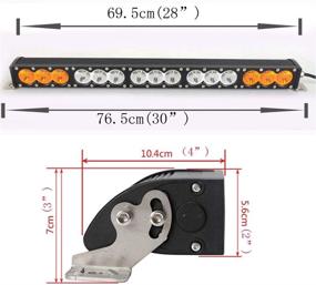 img 3 attached to 🚚 FSYF 28 Inch 150w Led Light Bar: Amber Clear Color Led Work Light Spot Flood Combo for SUV ATV Truck Boat - Ultimate Lighting Solution