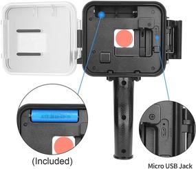 img 1 attached to Dive & Flash 2-in-1 Essential: Waterproof Case 30M/98FT, LED Flashlight, Red Filter Trigger | GoPro HERO7 Black/Hero 6 Black/Hero 5 Black/Hero (2018) Compatible