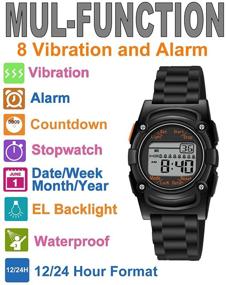 img 3 attached to 🌈 Enhance Medication and Potty Training with Kids Digital 8 Alarm Vibrating Watch: A Vibrant Reminder for Children's Health