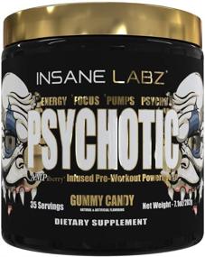 img 4 attached to 💪 Enhance Muscle Mass, Vascularity, Strength, and More with Insane Labz Psychotic Gold and Insane Veinz Gold Pre Workout Stack!