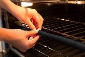 img 3 attached to 🔥 Laminas Oven Rack Protectors, 3 Pack Silicone Oven Shelf Rack Guard Shield, BPA-Free, Heat Resistant, Protects Against Burns and Scars, Dishwasher Safe, 14 Inch (Black Set) - SEO