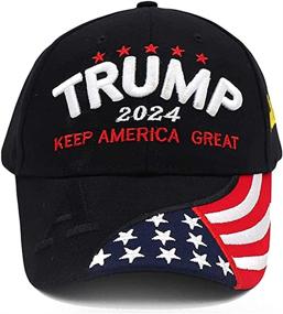 img 1 attached to Trump 2020 Hat American Adjustable Sports & Fitness for Team Sports