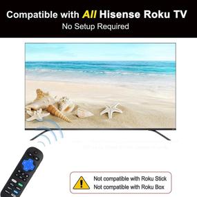 img 2 attached to 📱 Universal Remote Control Compatible with All Models of Hisense Roku TV - No Setup Required, Replacement for HU-RCRUS-20 HU-RCRUS-20G HU-RCRUS-21G Remote