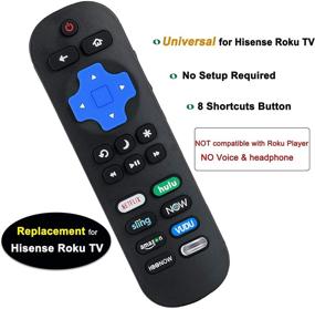 img 3 attached to 📱 Universal Remote Control Compatible with All Models of Hisense Roku TV - No Setup Required, Replacement for HU-RCRUS-20 HU-RCRUS-20G HU-RCRUS-21G Remote