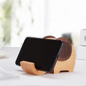 img 1 attached to 🐘 YSEECHENS Multifunctional Wooden Wireless Bluetooth Speaker with Mobile Phone Stand Holder - Elephant Design