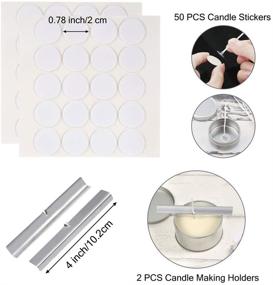 img 1 attached to Sntieecr 111 Pieces Candle Making Kit with 8 Colors Wax Candle Dye, Pouring Pot, 50 PCS Candle Wicks, 50 PCS Candle Wicks Sticker, and 2 PCS Candle Wicks Holder - DIY Candles Craft Tools