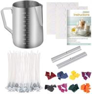 sntieecr 111 pieces candle making kit with 8 colors wax candle dye, pouring pot, 50 pcs candle wicks, 50 pcs candle wicks sticker, and 2 pcs candle wicks holder - diy candles craft tools logo