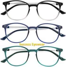 img 3 attached to 👓 Stylish Color Readers 3 Pair Reading Glasses Fashion Eyewear for Men & Women