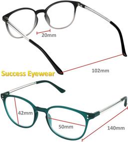 img 2 attached to 👓 Stylish Color Readers 3 Pair Reading Glasses Fashion Eyewear for Men & Women