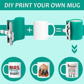 img 1 attached to 🔧 Sublimation Silicone Mug Wrap Clamp - 3D Print Mug Fixture, 11oz and 15oz Cup Clamp for Mug Printing, Set of 2