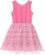 👗 stylish sleeveless tulle sundress for school party: casual dress for girls, ages 4-13 logo