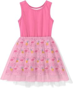 img 4 attached to 👗 Stylish Sleeveless Tulle Sundress for School Party: Casual Dress for Girls, Ages 4-13