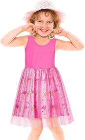 img 3 attached to 👗 Stylish Sleeveless Tulle Sundress for School Party: Casual Dress for Girls, Ages 4-13