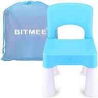 🪑 blue toddler chair: ergonomic design, durable, non-toxic plastic material for kids, indoor/outdoor use + bonus functional storage bag logo
