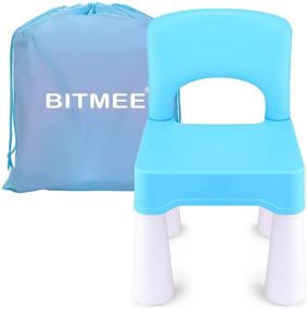 img 4 attached to 🪑 Blue Toddler Chair: Ergonomic Design, Durable, Non-Toxic Plastic Material for Kids, Indoor/Outdoor Use + Bonus Functional Storage Bag