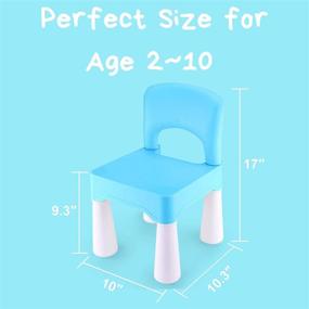 img 2 attached to 🪑 Blue Toddler Chair: Ergonomic Design, Durable, Non-Toxic Plastic Material for Kids, Indoor/Outdoor Use + Bonus Functional Storage Bag