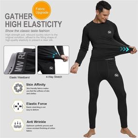 img 1 attached to MEETWEE Men's Thermal Underwear Set: Winter Base Layer Tops & Long Johns Compression Wintergear for Heat Retention