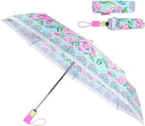 img 3 attached to Lilly Pulitzer Automatic Storage Umbrellas: Effortlessly Stow Your Stick Umbrellas