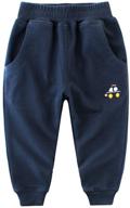 👖 comfort meets style: fruitsunchen little boys knit sports pants, the perfect cotton casual sweatpants logo
