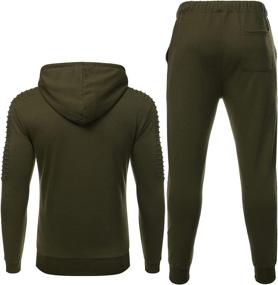 img 1 attached to COOFANDY Tracksuit Sweatsuit Jogging Athletic Sports & Fitness for Team Sports