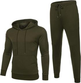 img 2 attached to COOFANDY Tracksuit Sweatsuit Jogging Athletic Sports & Fitness for Team Sports