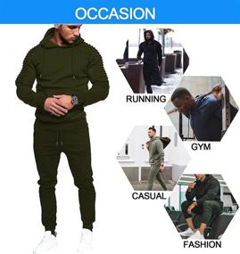 img 3 attached to COOFANDY Tracksuit Sweatsuit Jogging Athletic Sports & Fitness for Team Sports