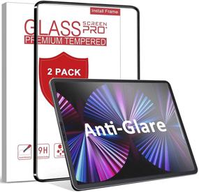 img 4 attached to 📱 [2 Pack] Ambison Matte Glass Screen Protector for iPad Air 4th Gen 10.9"/iPad Pro 11 2021&2020&2018 with Install Frame, 9H Anti-Glare Tempered Glass for 11-inch iPad Pro, Apple Pencil Support