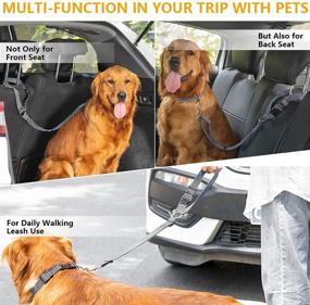 img 2 attached to Durable & Adjustable 2 Pack Retractable Dog Seat Belt: Heavy Duty Car Restraints for Pet Safety