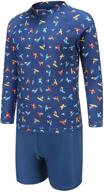 👕 submarine boys' sleeve swimsuits: trendy sunsuits for stylish swimwear logo
